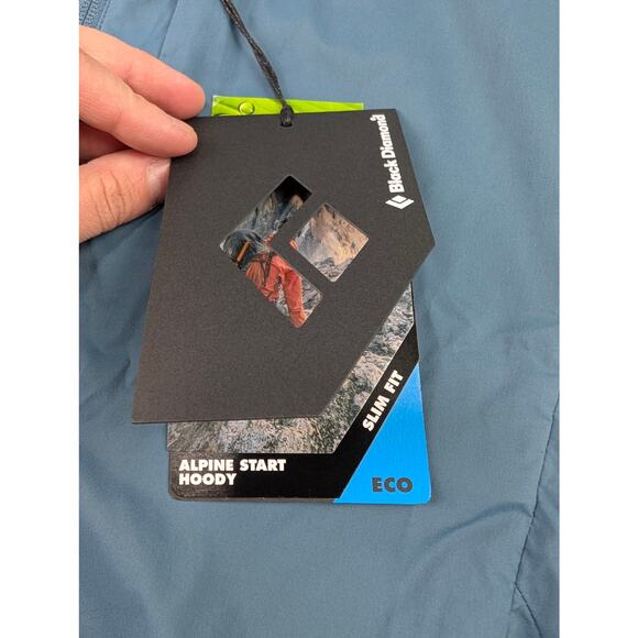 Black Diamond Men's Small Full Zip Alpine Start Hoody Jacket Creek Blue - Picture 4 of 11